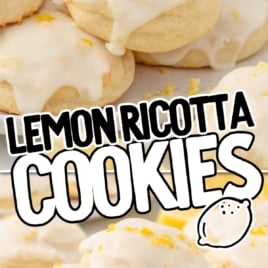 plate of lemon ricotta cookies