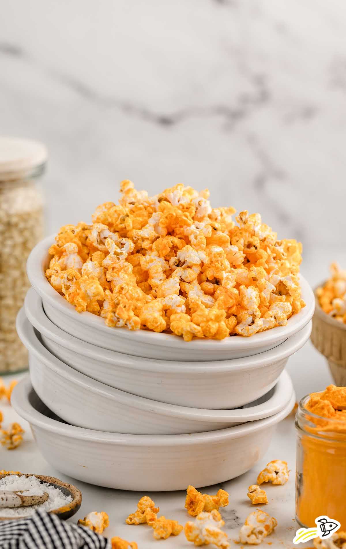a bowl of Cheese Popcorn