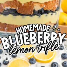 a jar of Lemon Blueberry Trifle