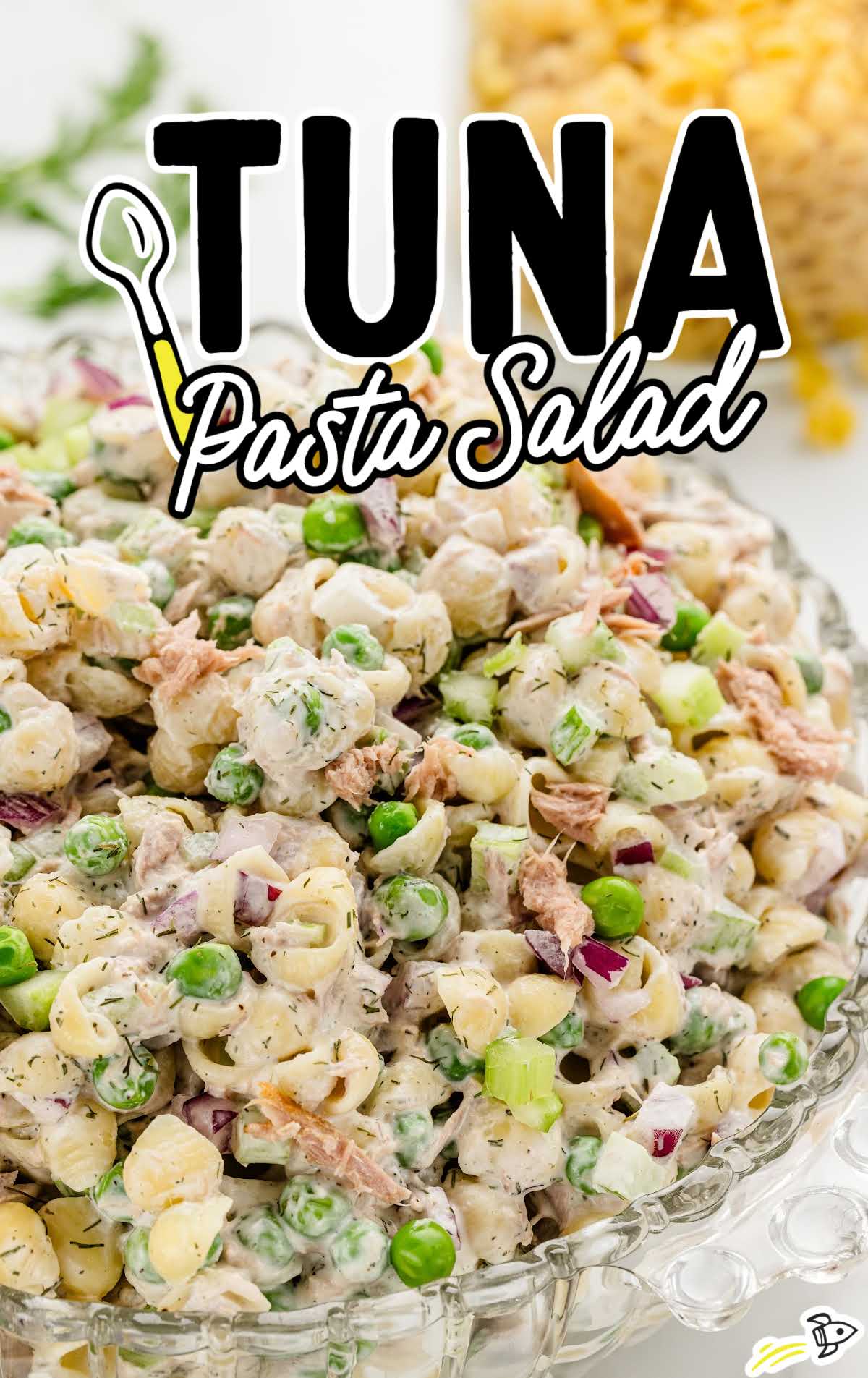 a bowl of Tuna Pasta Salad