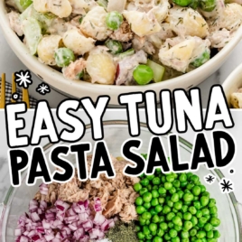 a bowl of Tuna Pasta Salad