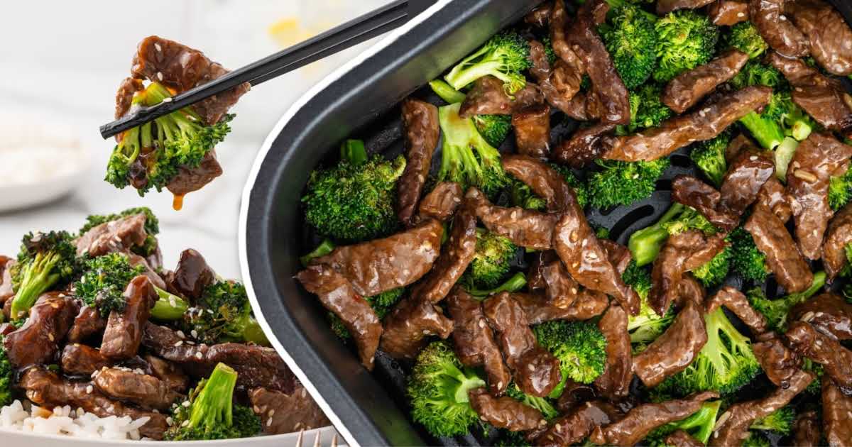 Air Fryer Beef and Broccoli - Spaceships and Laser Beams