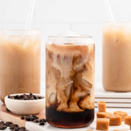 glasses of Caramel Iced Coffee