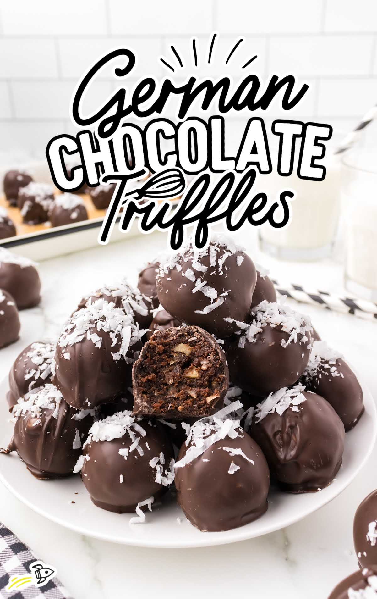 a plate of Chocolate Truffles