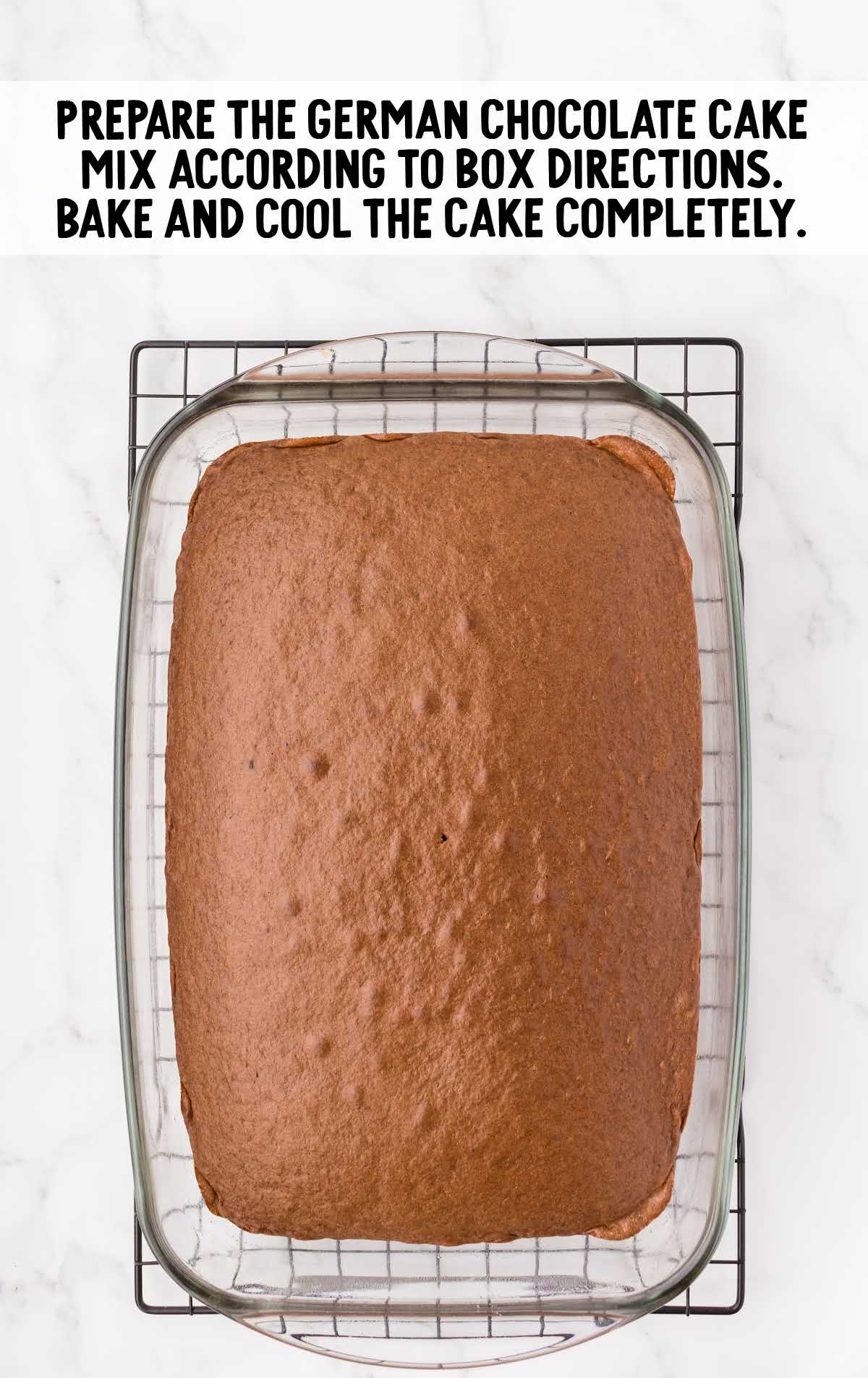 cake cooked in a baking dish