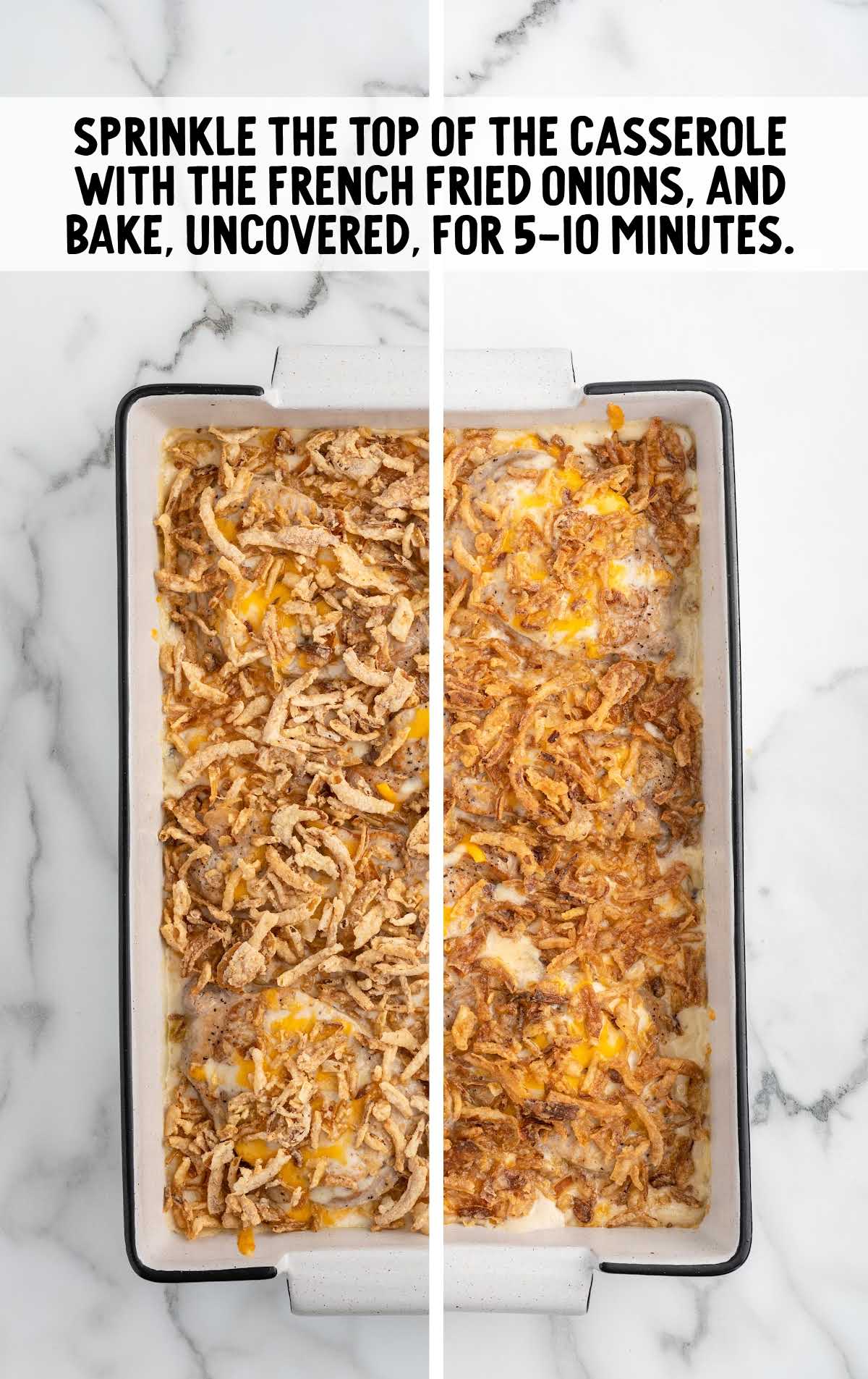 casserole sprinkled with fried onions