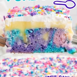 a slice of Unicorn Cake