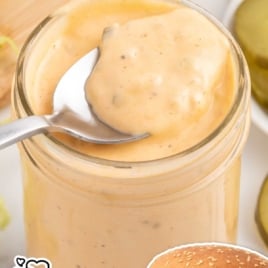 a jar of Big Mac Sauce with a spoon