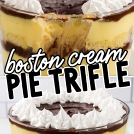 a jar of Boston Cream Pie Trifle