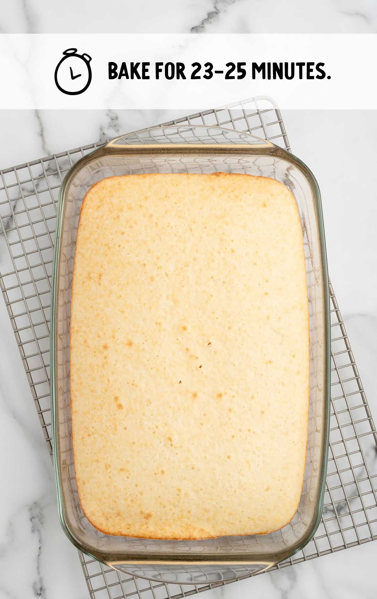 cake baked in a baking pan