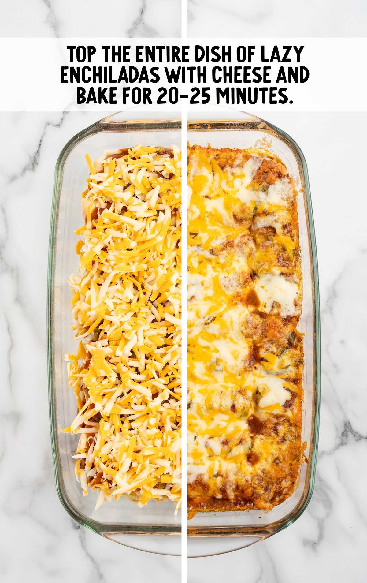 enchiladas topped with cheese