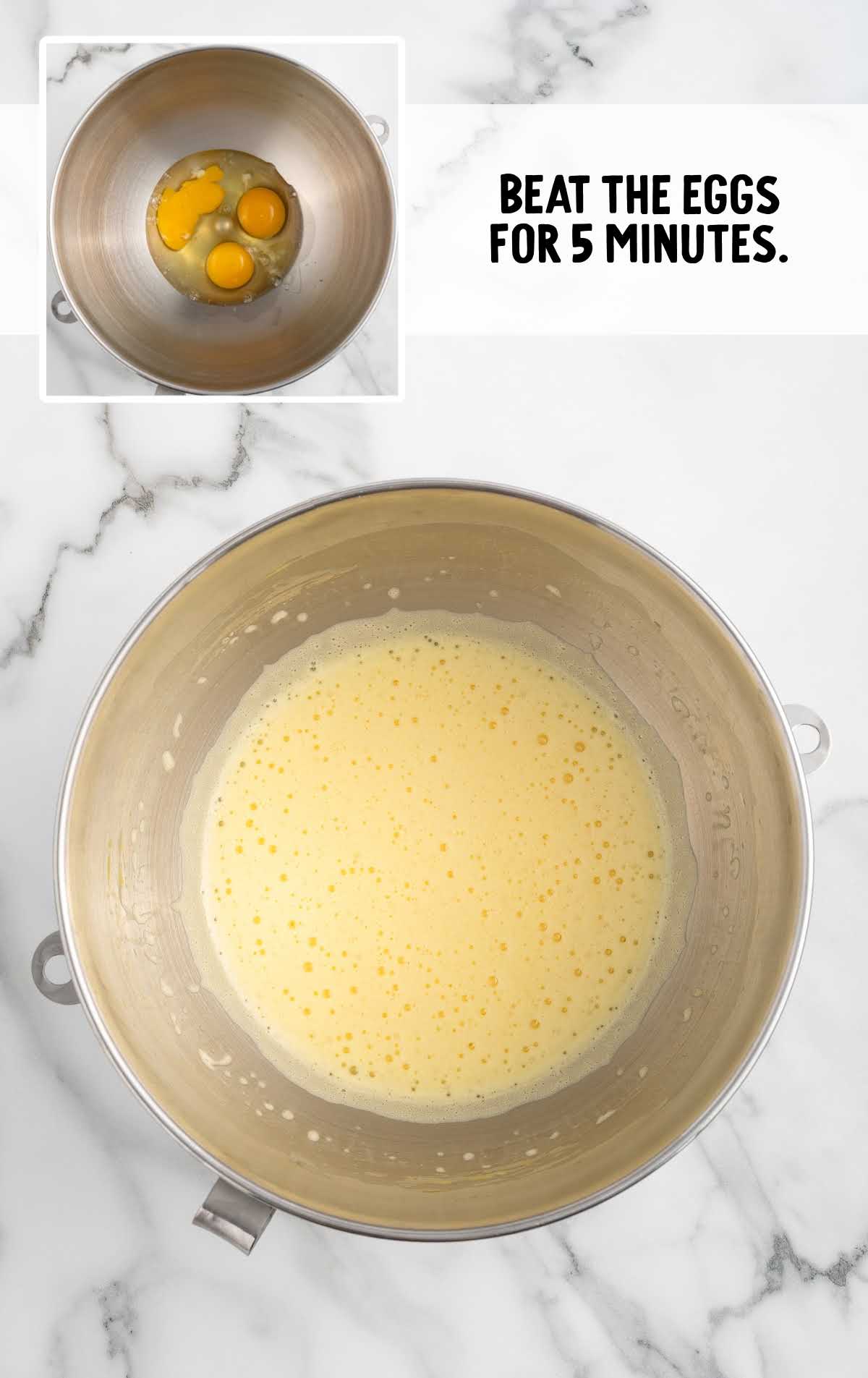 eggs whisked in a bowl