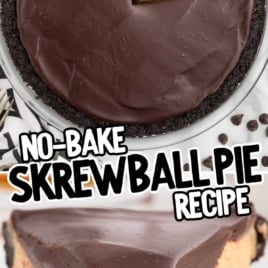 a slice of Skrewball Pie on a plate