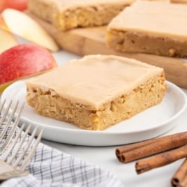 a Apple Brownie on a plate