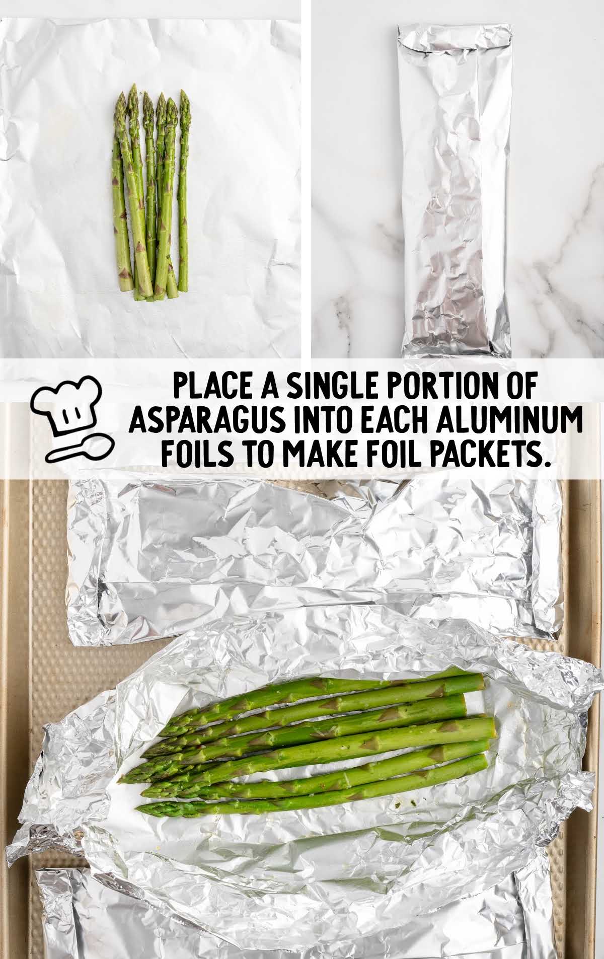 asparagus wrapped in foil