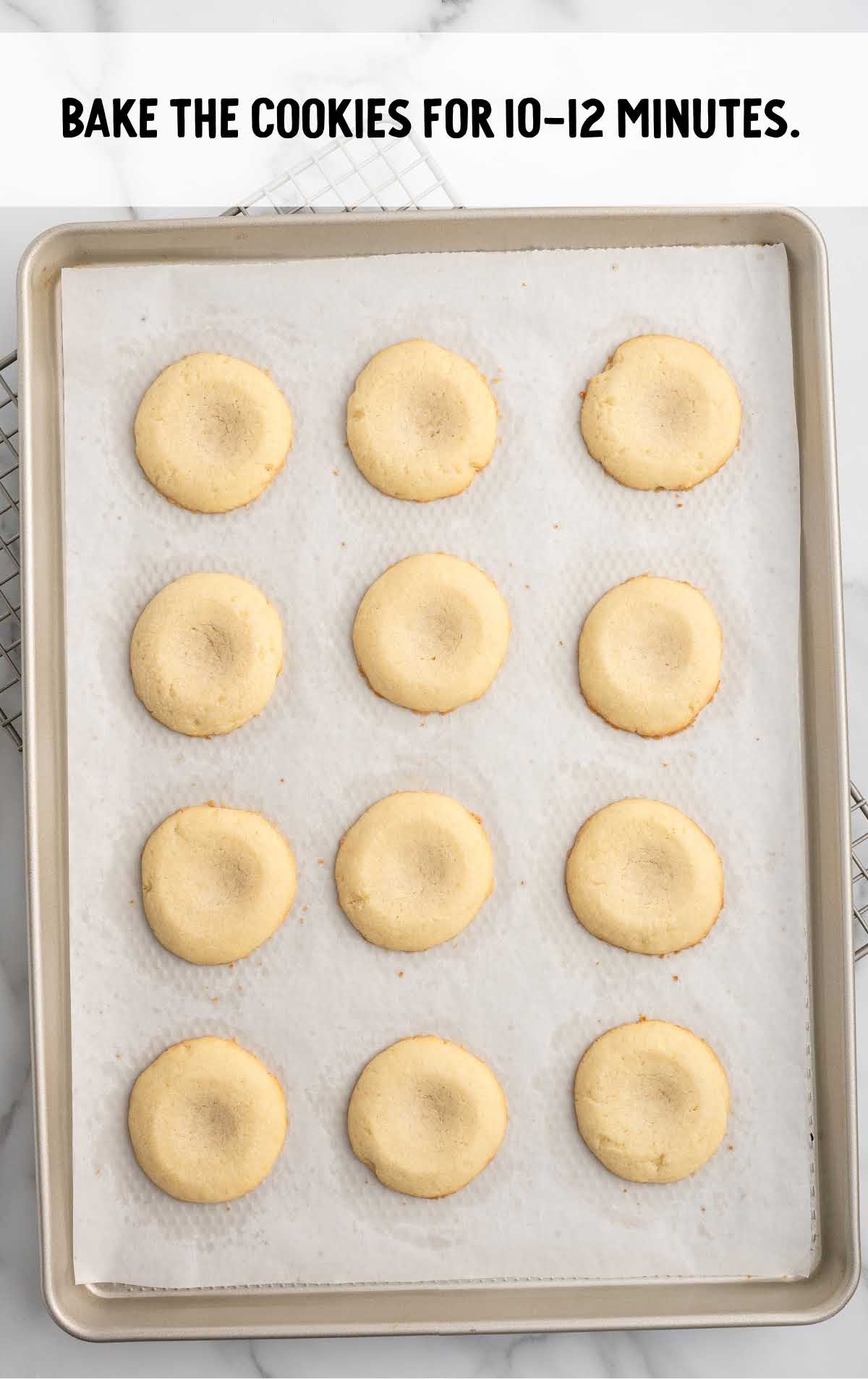 cookies baked on a baking sheet