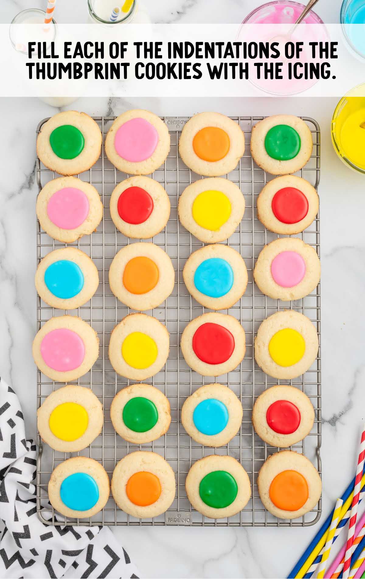 cookies filled with colorful icing