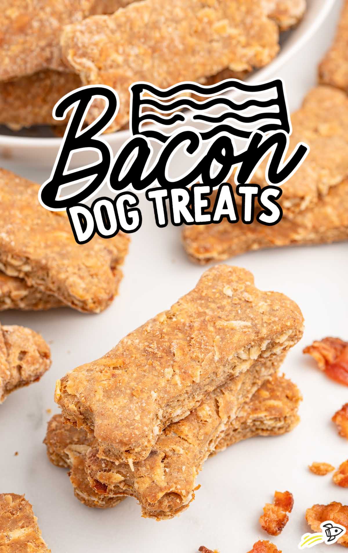 a bunch of Bacon Dog Treats