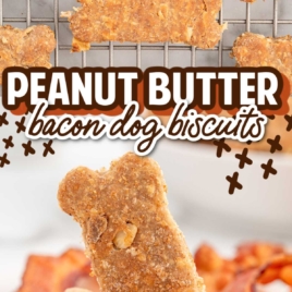 Bacon Dog Treats on a cooling rack