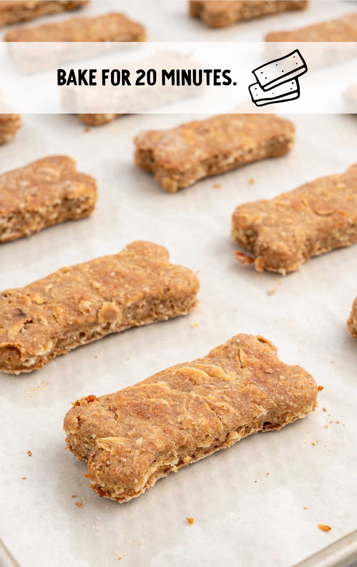 Bacon Dog Treats baked on a baking sheet