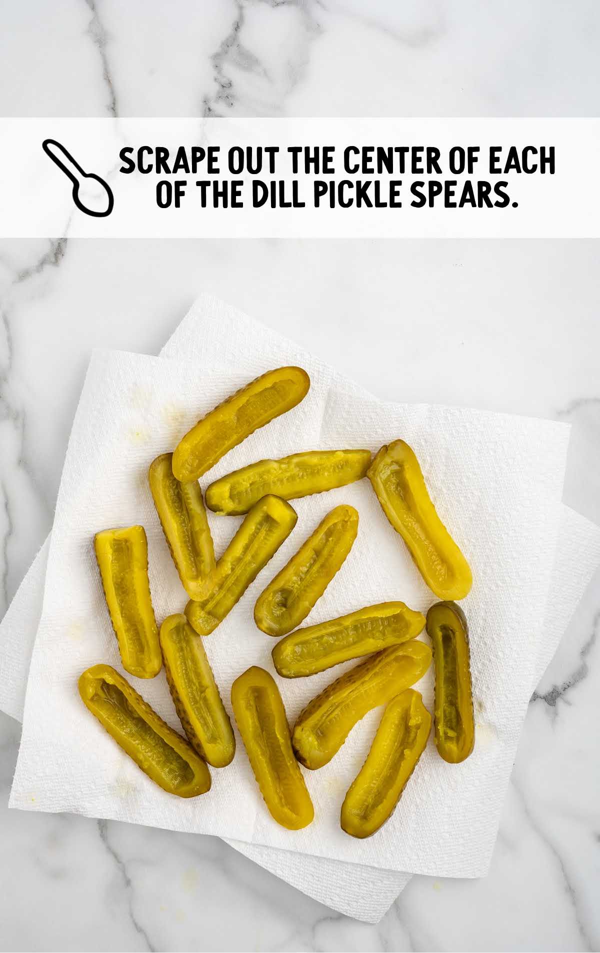 center removed from the dill pickle spears