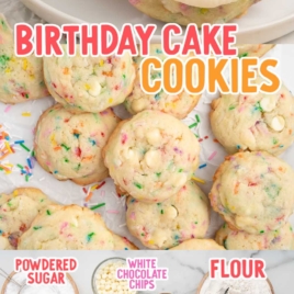 a bunch of Birthday Cake Cookies