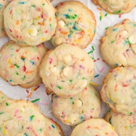 a bunch of Birthday Cake Cookies