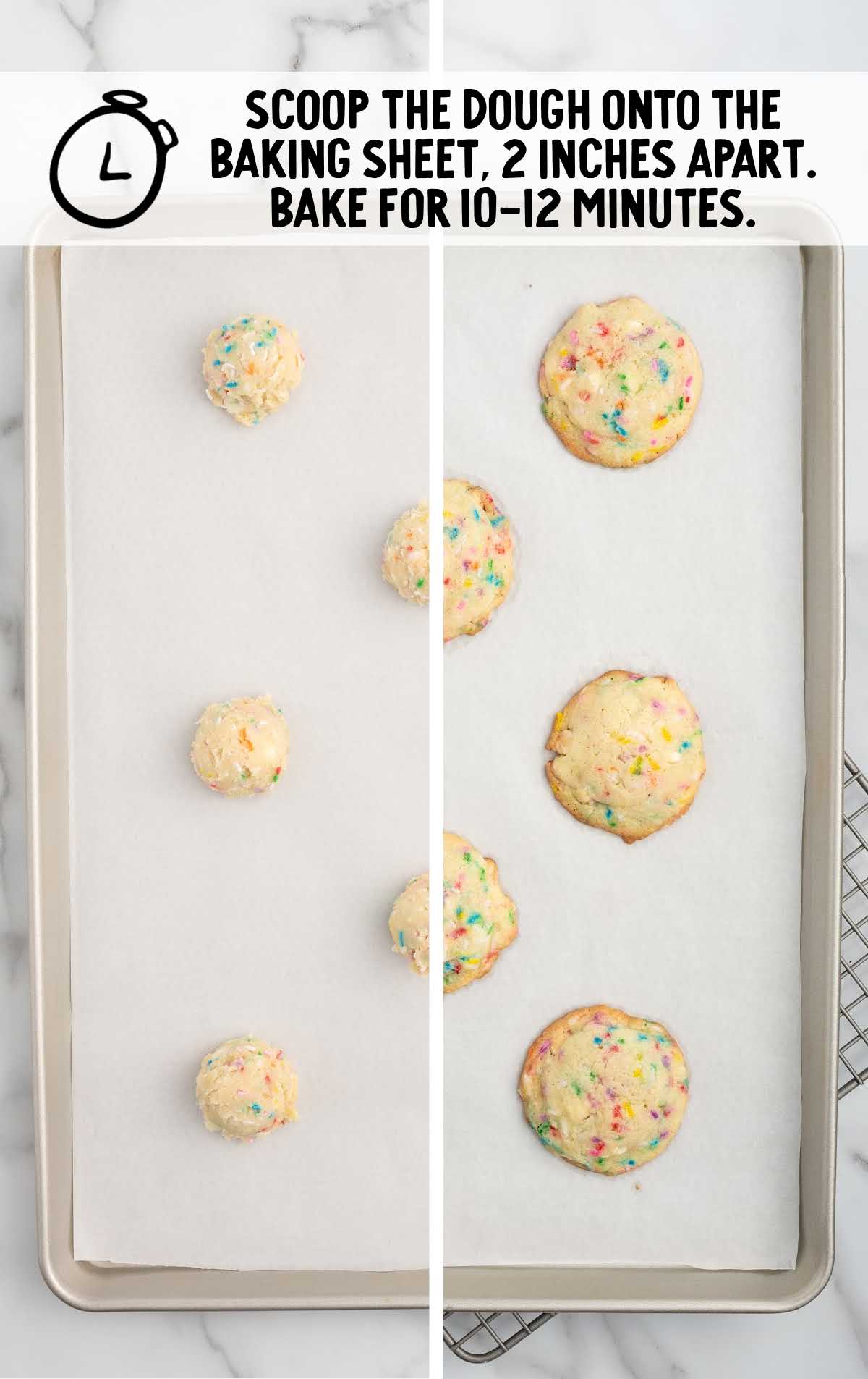 cookies baked on a baking sheet