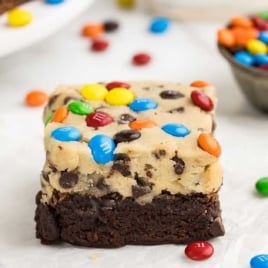 a slice of Cookie Dough Brownie