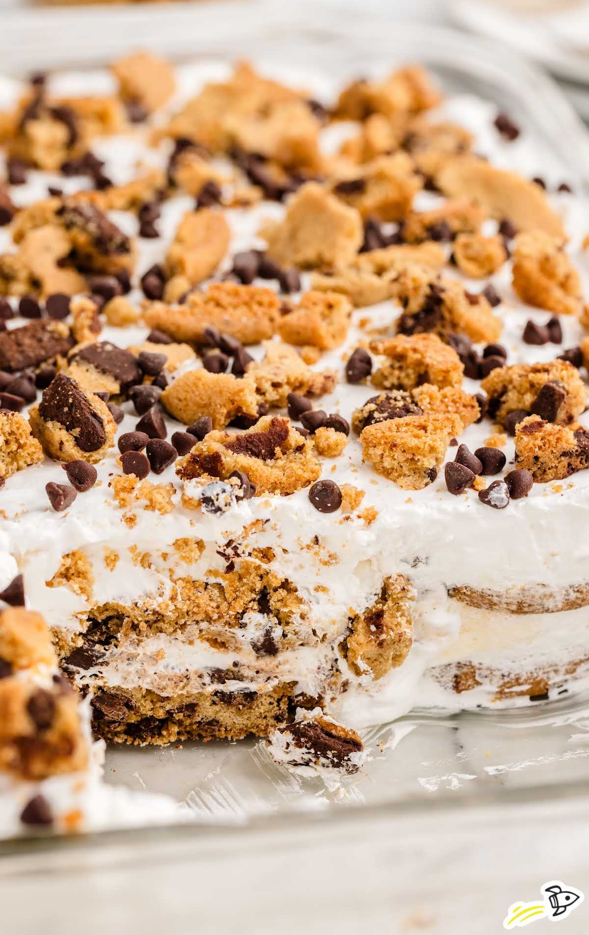 Cookie Lasagna in a baking dish