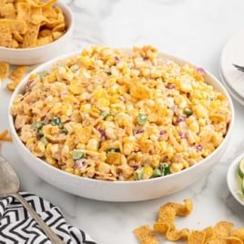 a bowl of Frito Corn Salad