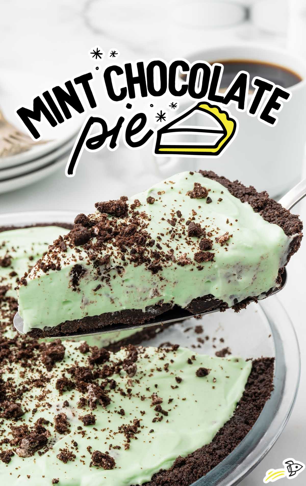 a dish of Mint Chocolate Pie