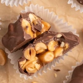 a bunch of Salted Peanut Caramel Clusters