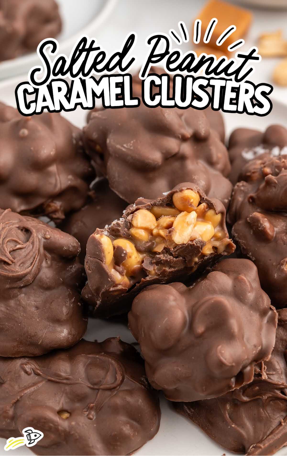 a bunch of Salted Peanut Caramel Clusters