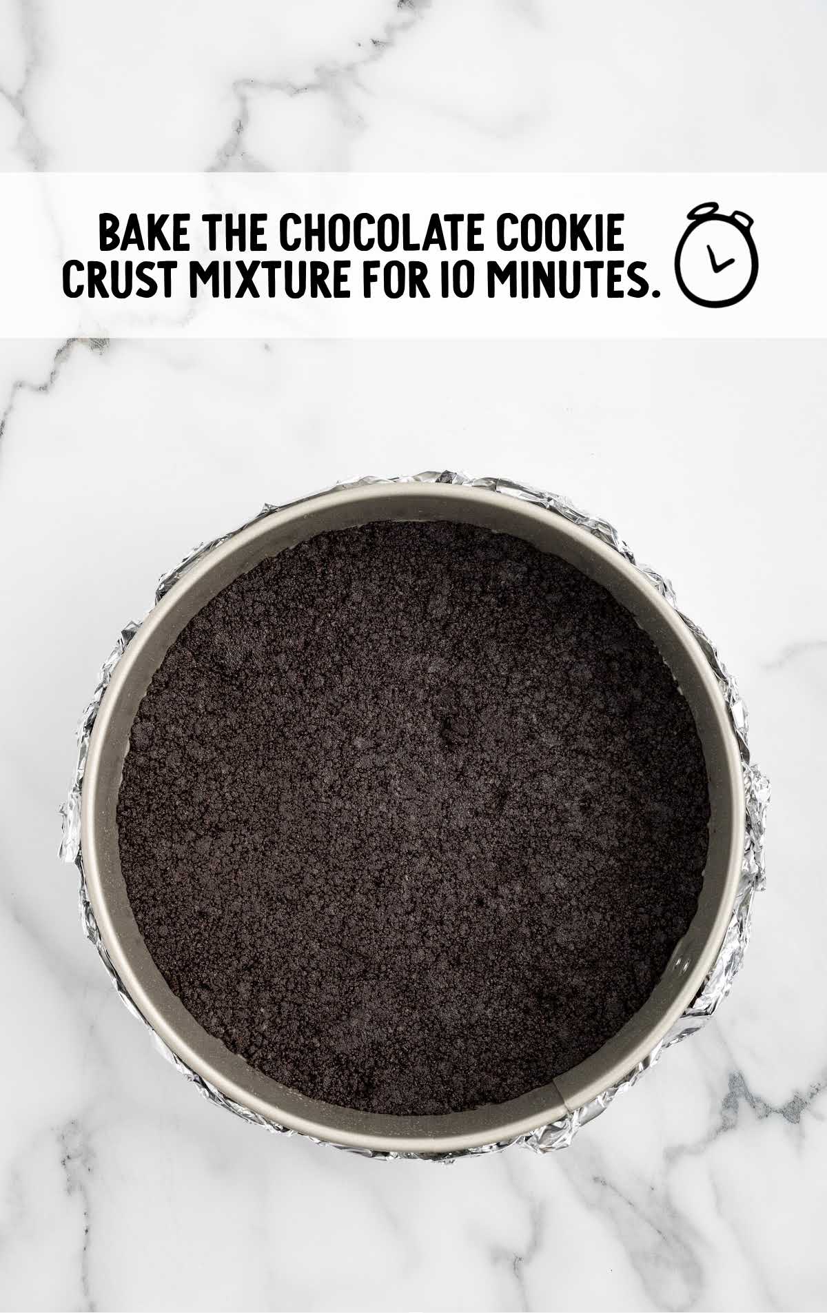 cookie crust mixture baked in a pan