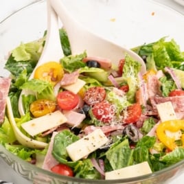 a serving bowl of sandwich salad