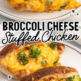 Cheesy melty Broccoli and Cheese Stuffed Chicken Breast