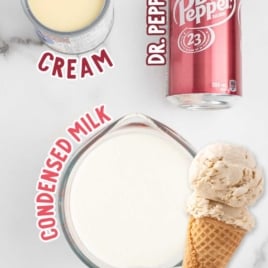 Dr. Pepper Ice Cream raw ingredients that are labeled