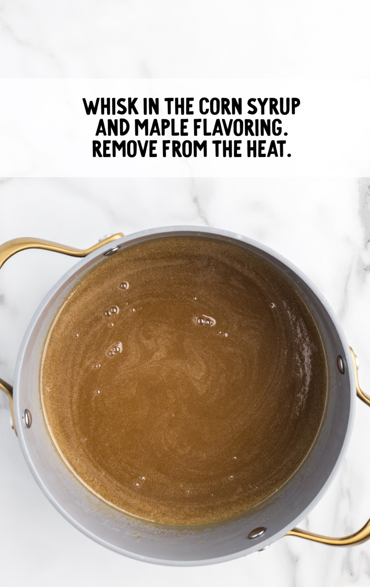 a pot of glaze with maple flavoring in it.