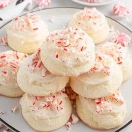 a bunch of Peppermint Meltaways on a plate