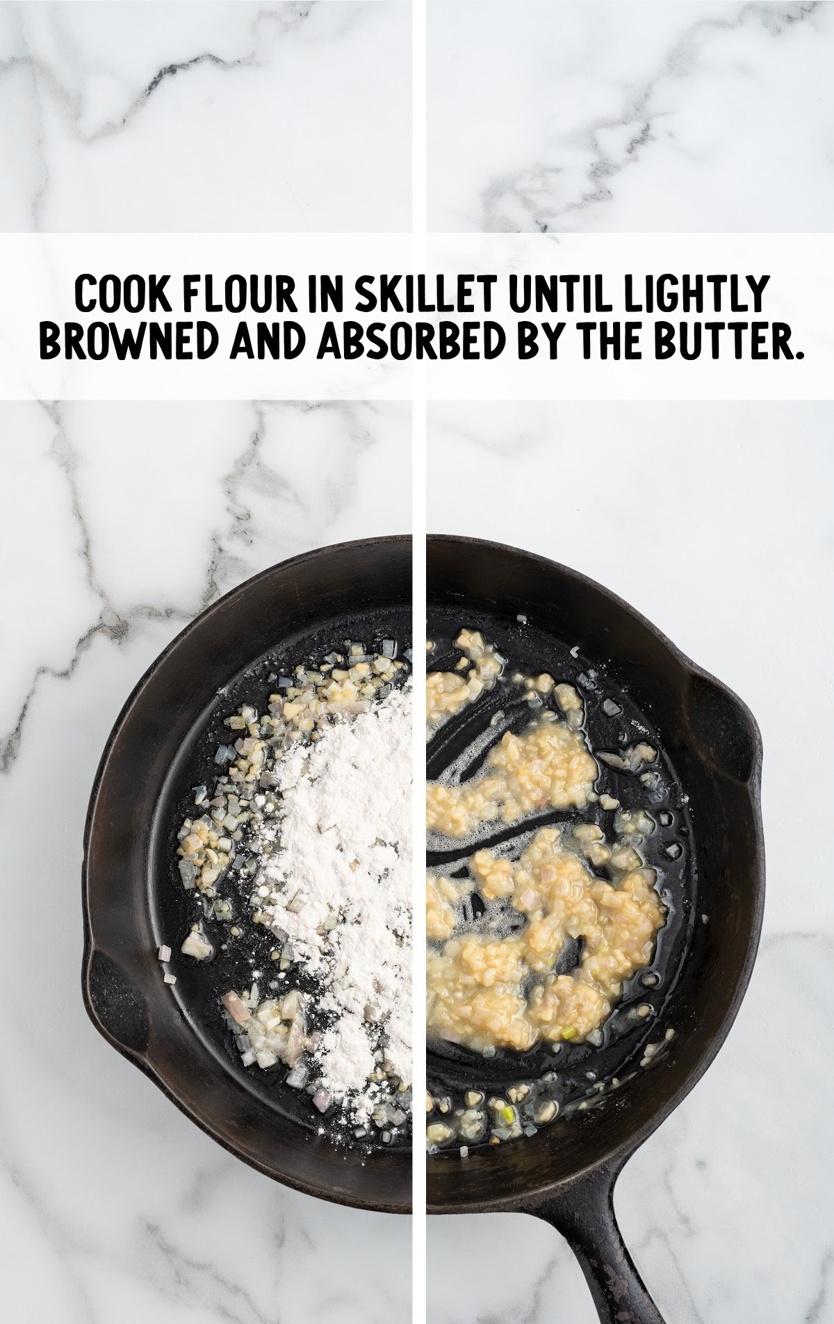 flour added to the skillet