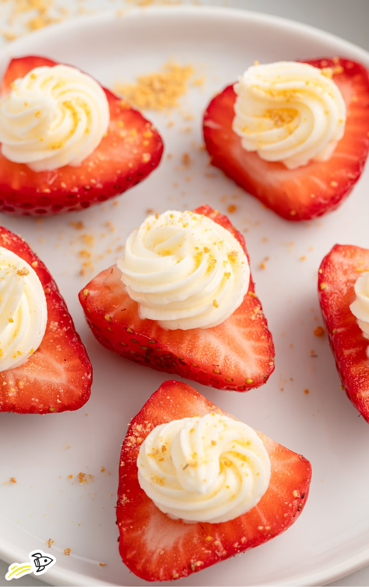 a plate of Deviled Strawberries