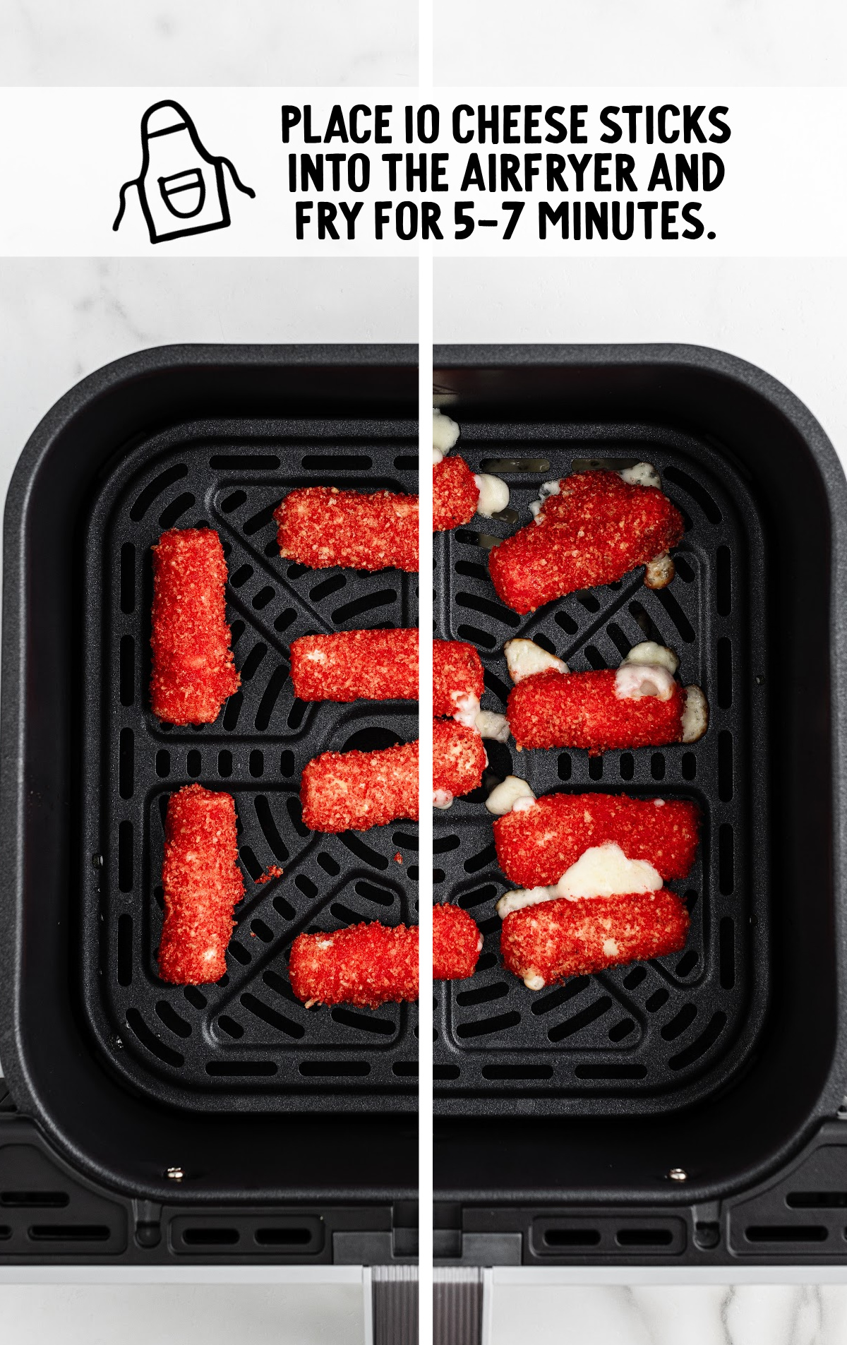 Hot Cheeto Cheese Sticks in a air fryer