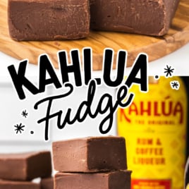 Stacks of Kahlua Fudge.