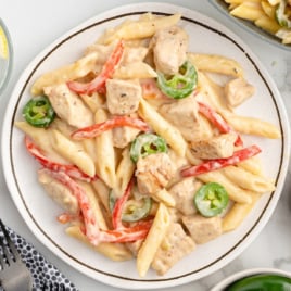 a plate of Rattlesnake Pasta