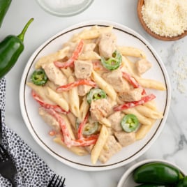 a plate of Rattlesnake Pasta