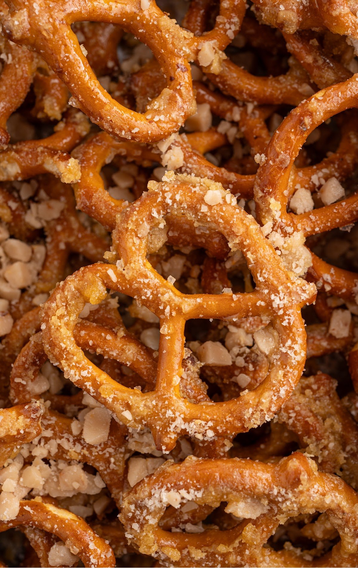 a bunch of Butter Toffee Pretzels