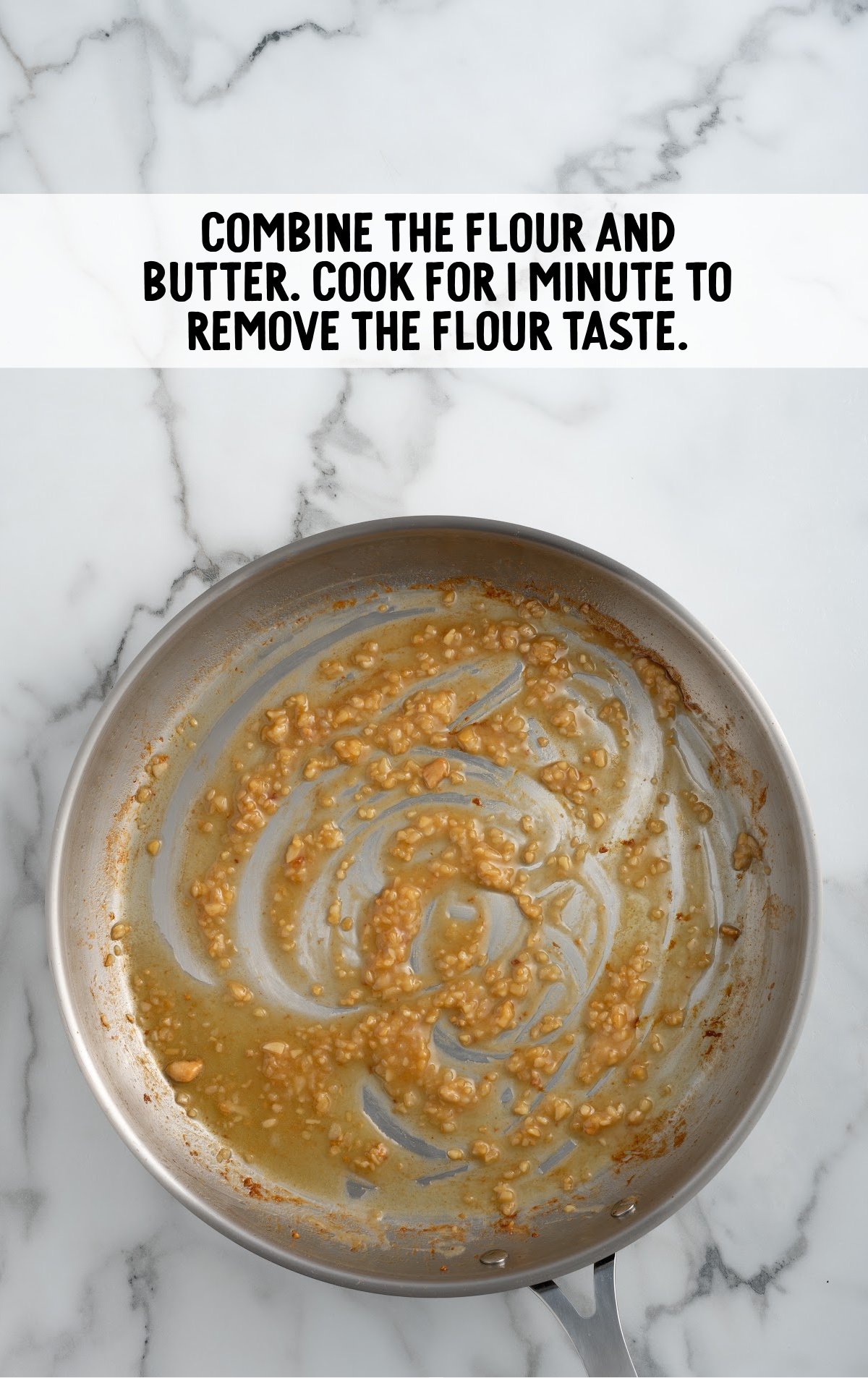 flour and butter combined in a skillet