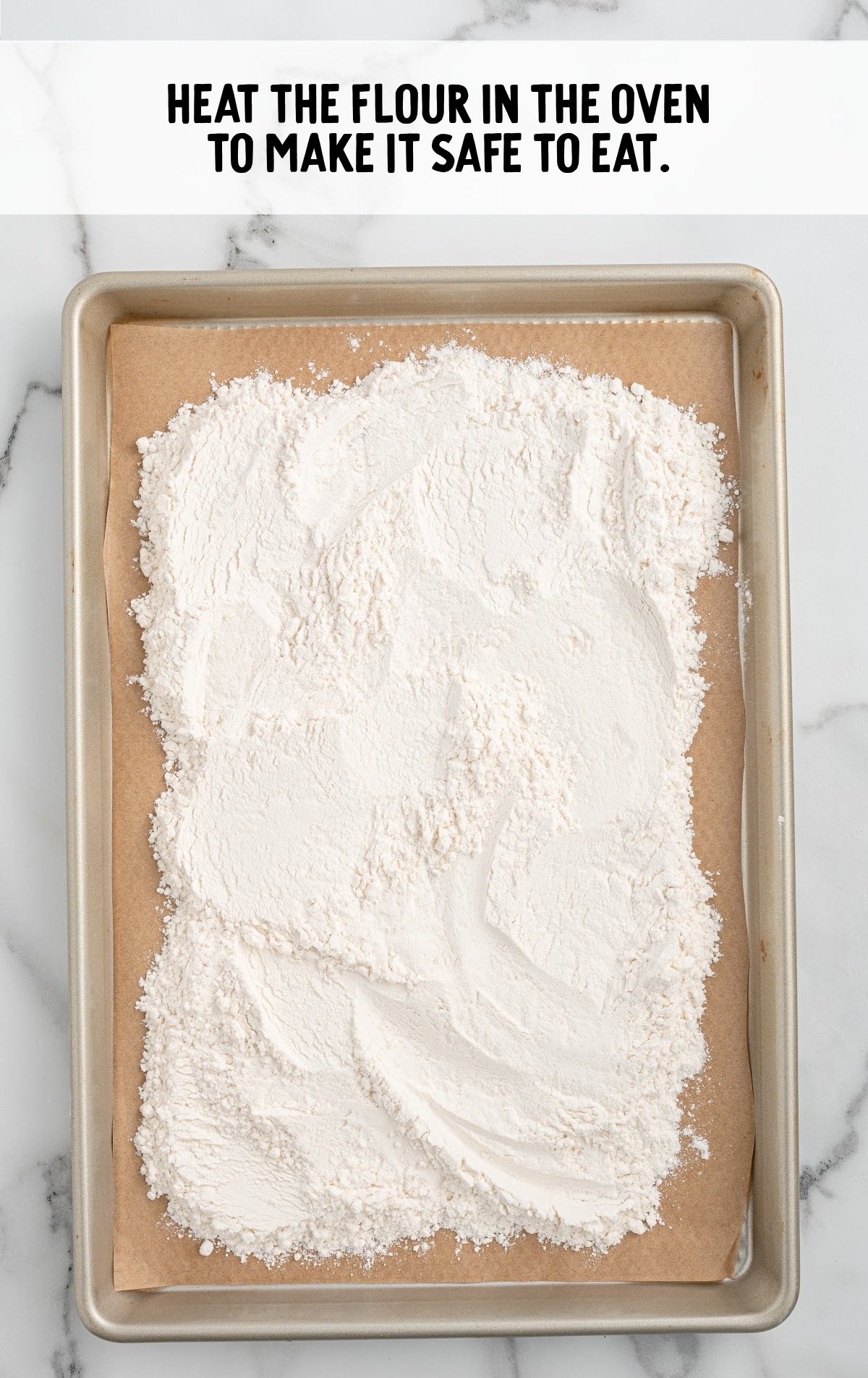 flour on a parchment lined baking sheet