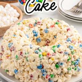 a plate of Popcorn Cake